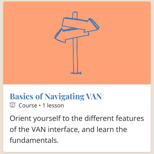 Basics of Navigating VAN